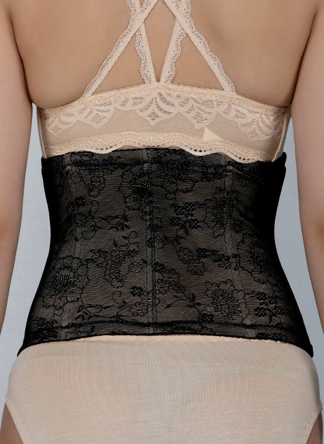 Laceandme Women Black Floral Printed Tummy Shaper 4365 - Image 3